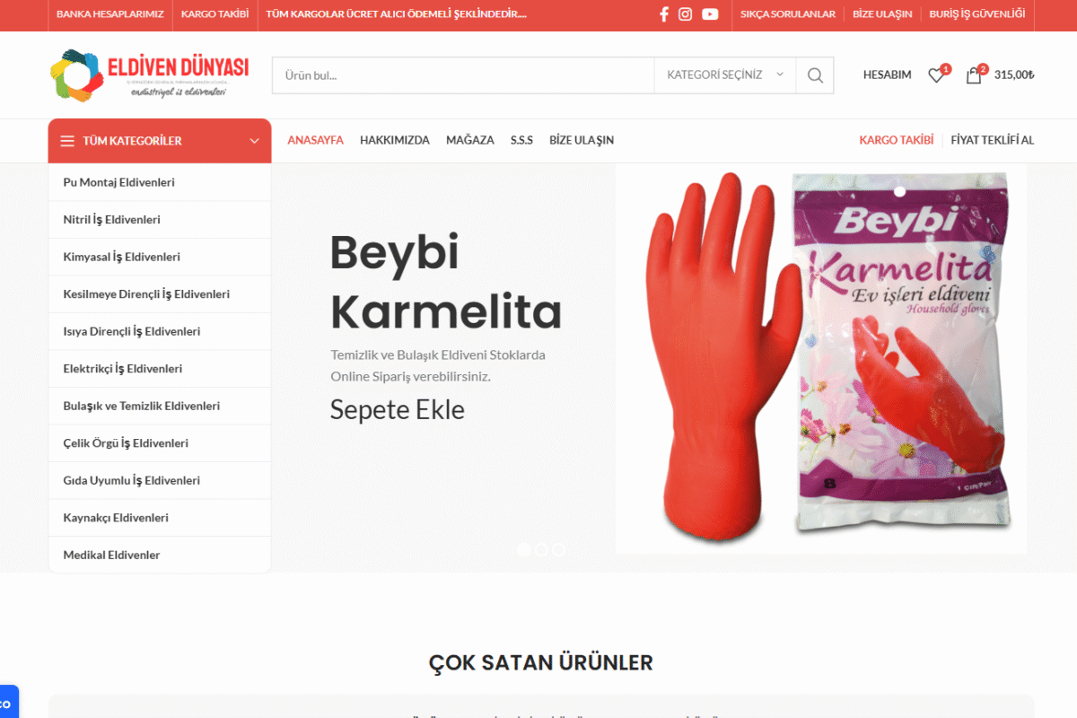 Eldiven Dünyası Web Sitesi